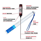 HULIANFU LCD Digital Kitchen Probe Thermometer Food Cooking Food Liquid Digital Thermometer Meat BBQ Milk Probe For Kitchen COD
