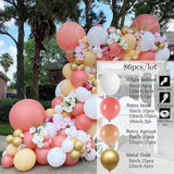 HULIANFU Macaron Pink Balloon Garland Arch Kit Wedding Birthday Party Decoration Kids Globos Rose Gold Confetti Latex Ballon Baby Shower