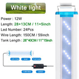 HULIANFU Super Slim LEDs Aquarium Lighting Aquatic Plant Light 18-75CM Extensible Waterproof Clip on Lamp For Fish Tank 90-260V