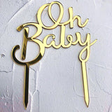 HULIANFU New Wooden One Baby Happy Birthday Cake Toppers Love One Newborn Birthday Cake Topper for Baby Birthday Party Cake Decorations