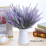 HULIANFU 2023 A Bunch of Provence Lavender Plastic Artificial Flowers False Plants Wedding Home Decoration Christmas Table Decoration