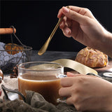 HULIANFU Stainless Steel Spoon Long Gourd Handle Mixing Stirring Ice Tea Coffee Spoon Bar Tableware Fashion Design Mirror Polishing