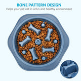 HULIANFU Pet Dog Bowl Dog Slow Feeder Bowl Puppy Cat Slow Eating Dish Bowl Anti-Gulping Food Plate Feeding Dog Cat Food Bowl Pet Supplies
