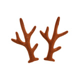 HULIANFU  5 Pairs Red/brown Simulation Antlers DIY Handmade Cute Headband Headdress Accessories Material Christmas Party Decor Photo Props