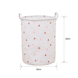 HULIANFU Organizer Canvas Laundry Basket Waterproof Large Capacity Laundry Hamper Dirty Clothes Storage Basket Toy Home Storage Bin 45x35