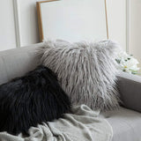 HULIANFU Soft Fur Plush Cushion Cover Home Decor Pillow Covers Living Room Bedroom Sofa Decorative Pillowcase 45x45cm Shaggy Fluffy Cover