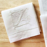 HULIANFU Letters Embroidery  Table Napkin  White Wedding Party Holiday  Decorative  Towel  Rectangular  Hand Towels
