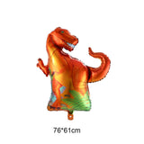 HULIANFU Large 4D Walking Dinosaur Foil Balloons Jungle Animal Boys Birthday Party Decors Jurassic  Standind Dragon Kids Toys Air Globos