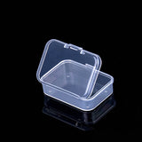 HULIANFU Mini Boxes Rectangle Clear Plastic Jewelry Storage Case Container Packaging Box for Earrings Rings Beads Collecting Small Items