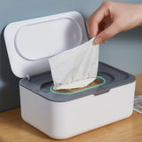 HULIANFU New   Plastic Tissue Box With Lid Wet Tissue Holder Baby Wipes Paper Storage Box Paper Towel Dispenser Home Napkin Organizer