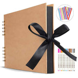 HULIANFU Photo Albums 80 Black Pages Memory Books A4 Craft Paper DIY Scrapbooking Picture Wedding Birthday Childrens Gift