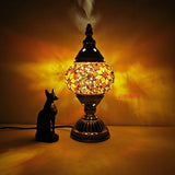 HULIANFU Turkish mosaic table Lamp vintage art deco Handcrafted lamparas de mesa mosaic Glass romantic bed light lamparas con mosaicos