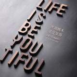 HULIANFU NEW Nordic Style Black Walnut Letter Decorative Letters Combination Wall Decoration DIY Letter Home Decoration Wooden Alphabet