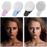HULIANFU Mini Q Selfie Ring Light Portable Flash LED USB Clip Mobile Phone Fill Lamp Led Mirror Neon Sign Selfie Ring Makeup Lightings