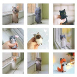 HULIANFU Unfinished Fashion Siamese Hawksbail Tabby Civet Cat Kitty Wool Doll Women Handmade Needle Felt Kit Package DIY Gift For Kids