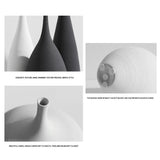 HULIANFU Simple Nordic Style Vases Handmade Art Zen Vases High-Quality Luxury Bedside Restaurant Decorations TV Cabinet