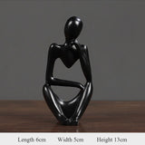 HULIANFU Thinker Statue Abstract Figure Sculpture Mini Character Statue Ornaments For Home Desktop Furnishings Home Decor Birthday Gift
