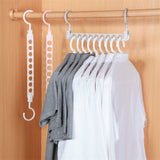 HULIANFU Magic 9-hole Support Circle Clothes Hanger Clothes Drying Rack Multifunction Plastic clothes rack Home Storage Hangers