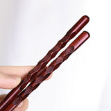 HULIANFU Reusable Natural Wood Chopsticks Red jujube wood Dishwasher Safe Non-slip Elegant Design