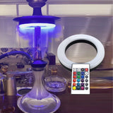 HULIANFU LOMINT Colorful LED Hookah Lights Show Shisha Ring Lamp Magnet Adsorption With Remote Control Cachimba Accessories