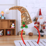 HULIANFU 2023 Christmas Headband Santa Tree Elk Antlers Hair Accessories for Girls Headwear Reindeer Ornaments Elk Ears Christmas Decorations