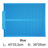 HULIANFU Silicone Square Dish Drying Mat Heat Resistant Draining Tableware Durable Pad Mat for Dishes Table Placemats Kitchen Accessories
