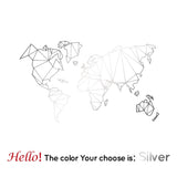 HULIANFU Large Size Geometric World Map Wall Sticker Vinyl Mural Removable Bedroom Decor Stickers Home Living Room Decoration Accessories
