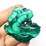 HULIANFU Natural Rock Zambian Malachite Rough Stone Specimen Home Spirit Decoration Life Crystal Gift Anti-decay and Negative Energy