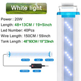 HULIANFU Super Slim LEDs Aquarium Lighting Aquatic Plant Light 18-75CM Extensible Waterproof Clip on Lamp For Fish Tank 90-260V