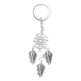 HULIANFU Mini Car Dream Catcher Beaded Natural Feathers Handcraft Chic Hanging Ornaments Mirror Room Bedroom Wall Decor