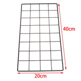 HULIANFU Modern Home Wall Decoration Iron Grid Nordic Art Photo Displaying Frame Party Metal Shelf Mesh Postcards DIY Racks