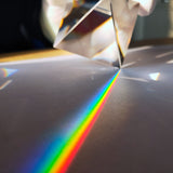 HULIANFU Rainbow Prism Optical Glass Crystal Pyramid 40mm Height Rectangular Pyramid Polyhedral Popularization Science Studying Student