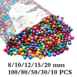 HULIANFU 2023 Christmas Decoration Bells Iron Loose Beads Small for Festival Party Decoration Christmas Tree Decoration DIY Crafts Accessories