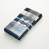 HULIANFU Men  Fashion Business Pure Cotton Jacquard Plaid Handkerchief Out Camping Picnic Eating Clean Portable Pocket Towel Harajuku