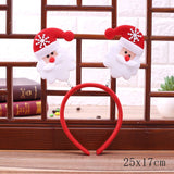 HULIANFU 2023 Christmas Headband Santa Tree Elk Antlers Hair Accessories for Girls Headwear Reindeer Ornaments Elk Ears Christmas Decorations