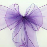 HULIANFU Organza Chair Sashes Bow Chair Covers Organza Fabric DIY Knot Chair Tie for Party Events Wedding Decoration 18cmx275cm