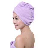 HULIANFU Thicken Microfiber Dry Hair Towel Quick Drying Lady Dry Hair Cap Strong Absorbent Lady Shower Turban Head Wrap Bathing Tools