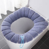 HULIANFU NEW Toilet Seat Mat Set Bathroom Universal Warm Soft Washable Closestool Mat Seat Case Winter Warmer Mat Pad Bidet Covers