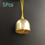 HULIANFU 2023 5Pcs Christmas Metal Small Bell Tree Pendant Decoration Xmas Party Wind Chimes DIY Material Crafts Accessories