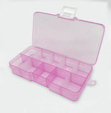 HULIANFU New 10 Slots Cells Colorful Portable Jewelry Tool Storage Box Container Ring Electronic Parts Screw Beads Organizer Plastic Case
