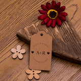 HULIANFU J13 200 pieces of 3.5x6.2cm kraft paper white cardboard wedding label custom love gift lover couple bottle wedding