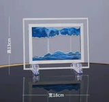 HULIANFU Moving Sand Art Picture Round Glass 3D Deep Sea Sandscape In Motion Display Flowing Sand Frame Sand Painting