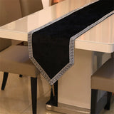 HULIANFU New Chinese high-end tablecloth flag shoes cabinet cover cloth European velvet bed runner simple color table cloth