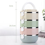 HULIANFU Multi-Layer Stainless Steel  Lunch Box Food Portable Thermal  Lunchbox Picnic Office Kids  Workers School Japanese Bento