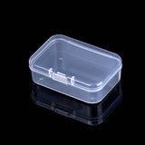 HULIANFU Mini Boxes Rectangle Clear Plastic Jewelry Storage Case Container Packaging Box for Earrings Rings Beads Collecting Small Items