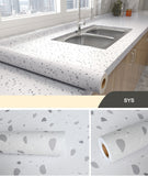HULIANFU 2023 Kitchen Oil-proof Transparent Film Thick Self Adhesive Waterproof Countertop Furniture Marble Wallpaper Bathroom Decor Stickers