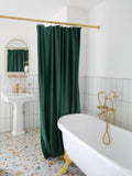 HULIANFU LIANGQI Velvet Shower Curtain Waterproof Coating Mildew Proof Fabric Thicken Cloth Bathroom Bathtub Tools Home Decoration Custom