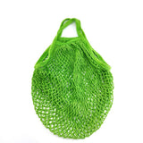 HULIANFU Portable Reusable Grocery Bags Fruit Vegetable Bag Washable Cotton Mesh String Organic Organizer Handbag Short Handle Net Tote