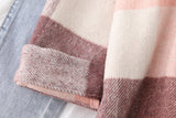 Hulianfu Spring New Women Big Plaid Full Sleeve Thick Warm Woolen Shirt Jacket Winter Oversize Tops Stylish Girl Casual Outwear T0N444T