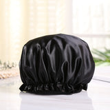 HULIANFU Waterproof Shower Cap Double Layer Elastic Bath Hat Bathing Cap For Women Spa Bathing Accessory Hair Salon Bathroom Product